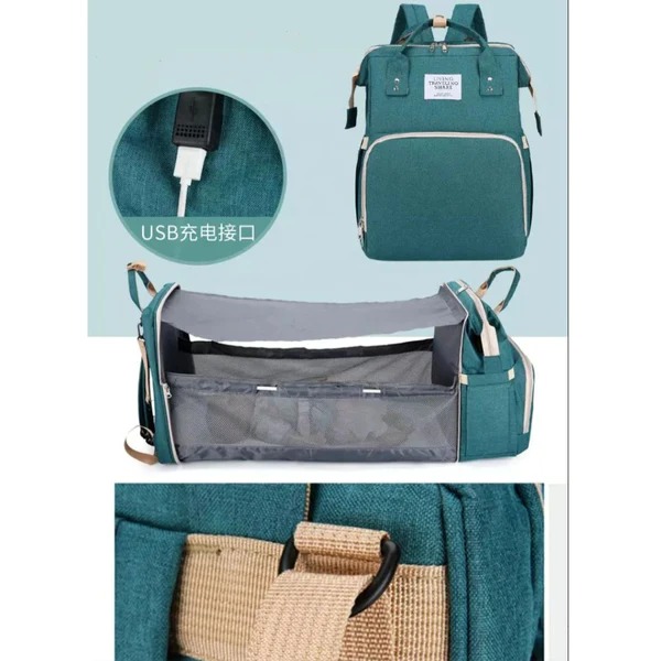 Pañalera Plegable Con Puerto USB